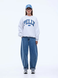 Pelly Collegiate Sweatshirt - White Marle