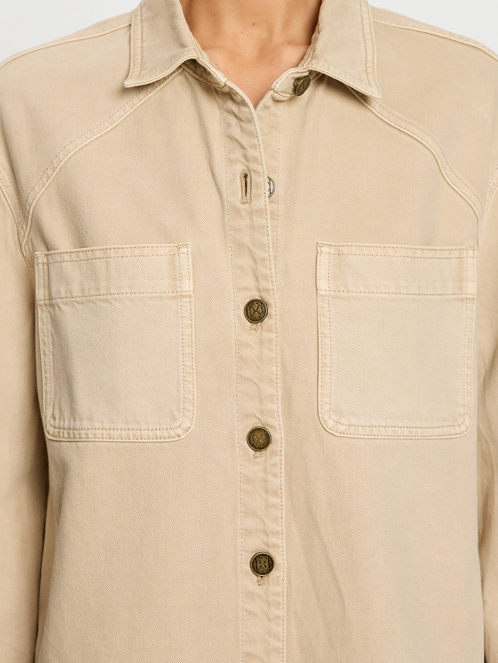 Evie Denim Shirt - Sand