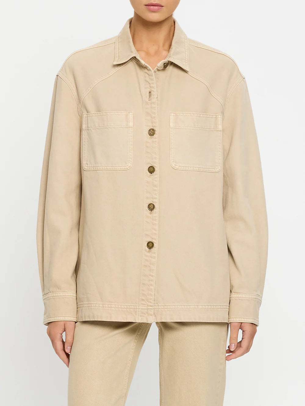 Evie Denim Shirt - Sand