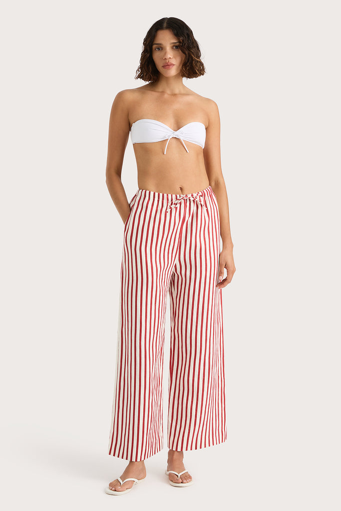 Jones Pant - Breton Stripe Red