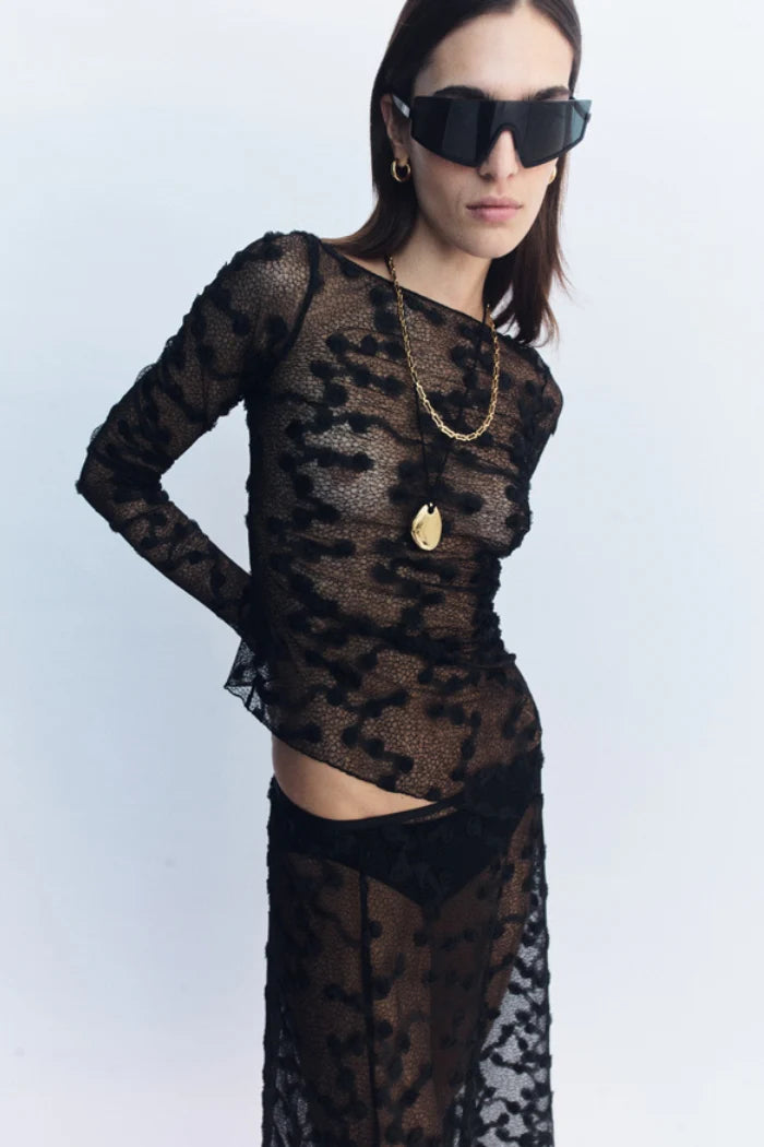 Giselle Lace Top - Black