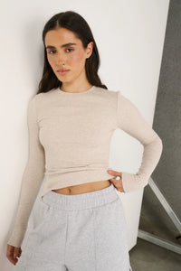 Carina Classic Long Sleeve - Oatmeal Marle