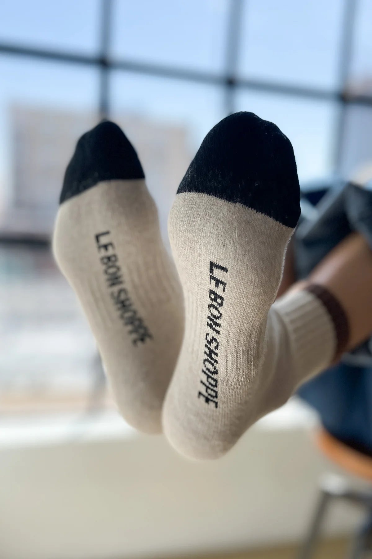 Colour Block Girlfriend Socks - Black Coffee