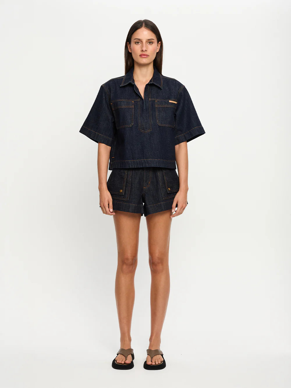 Immy Denim Top - Raw