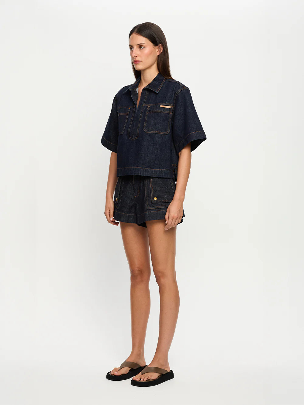 Immy Denim Top - Raw