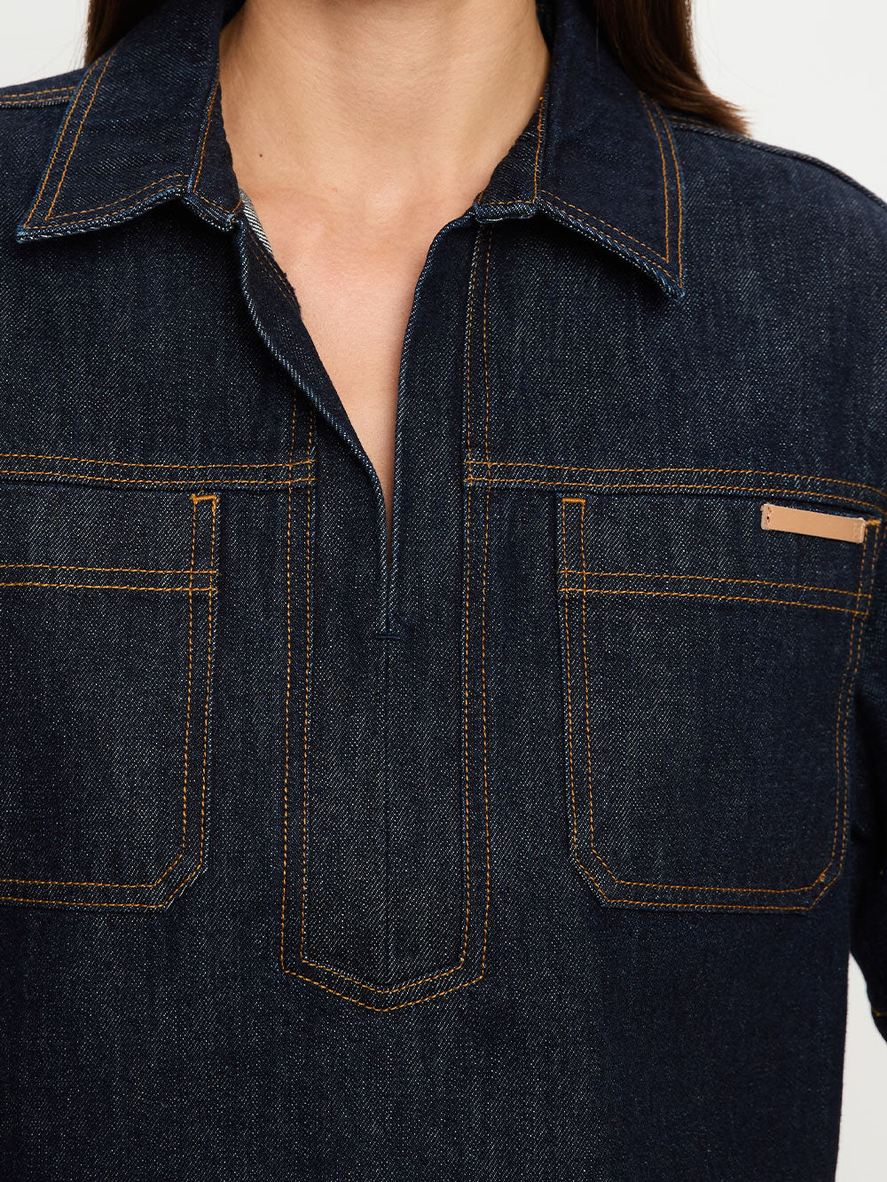 Immy Denim Top - Raw
