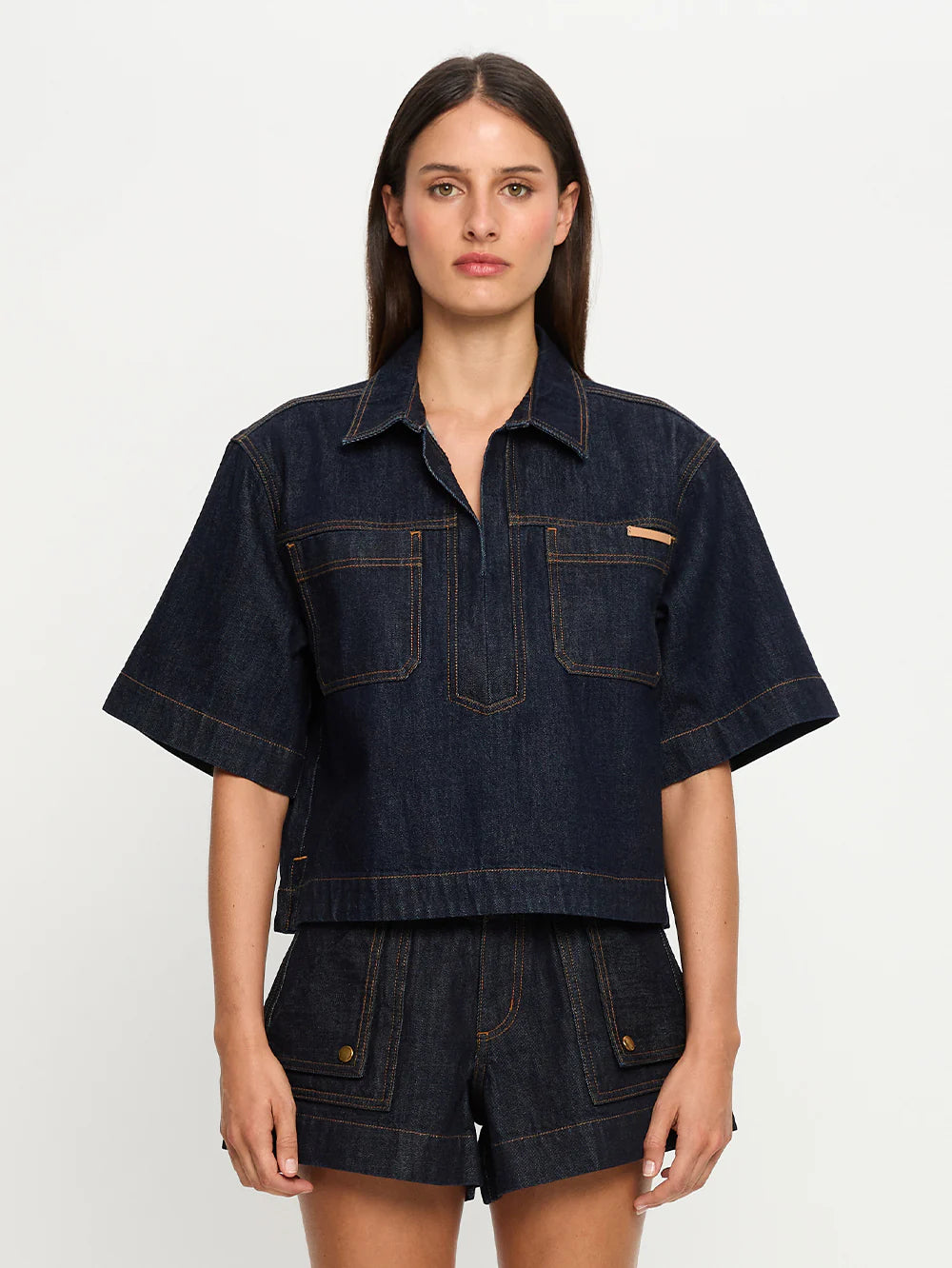 Immy Denim Top - Raw