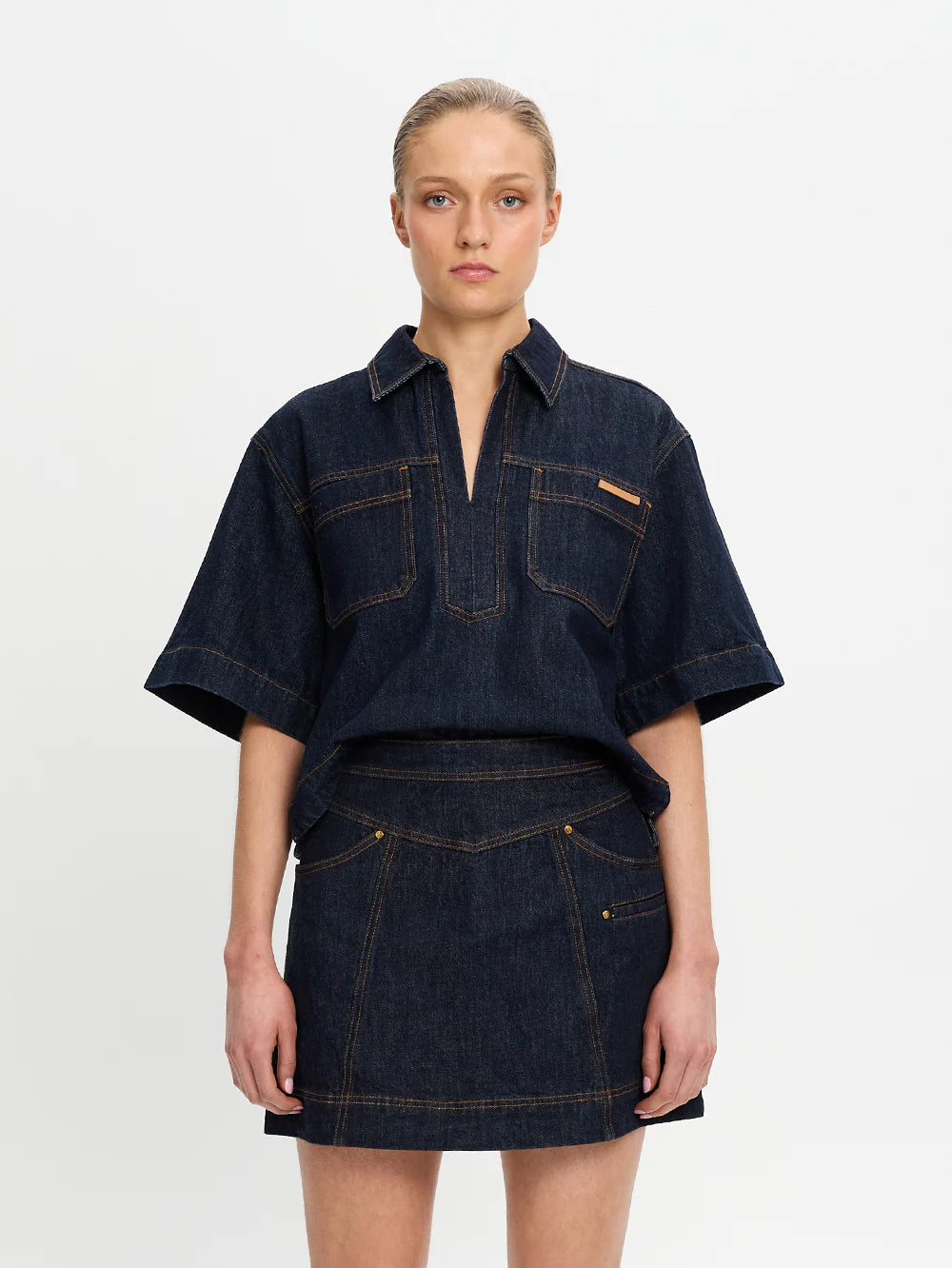 Immy Denim Top - Raw