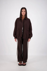 Ischia Bomber Jacket - Dark Brown