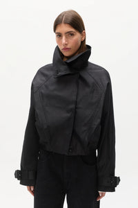 Koa Cropped Coat - Black