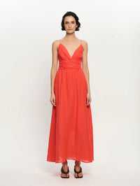 Nala Strappy Maxi Dress - Red