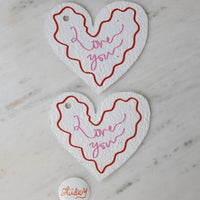Large Hearts Gift Tags - Love You 4 Pack