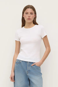 Linley Rib Tee - White