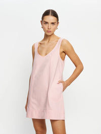 Ilaria Denim Mini Dress - Soft Pink