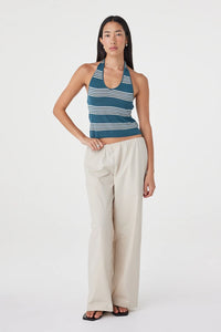 Nuri Top - Teal Stripe
