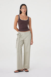 Lucia Tie Pant - Light Sage