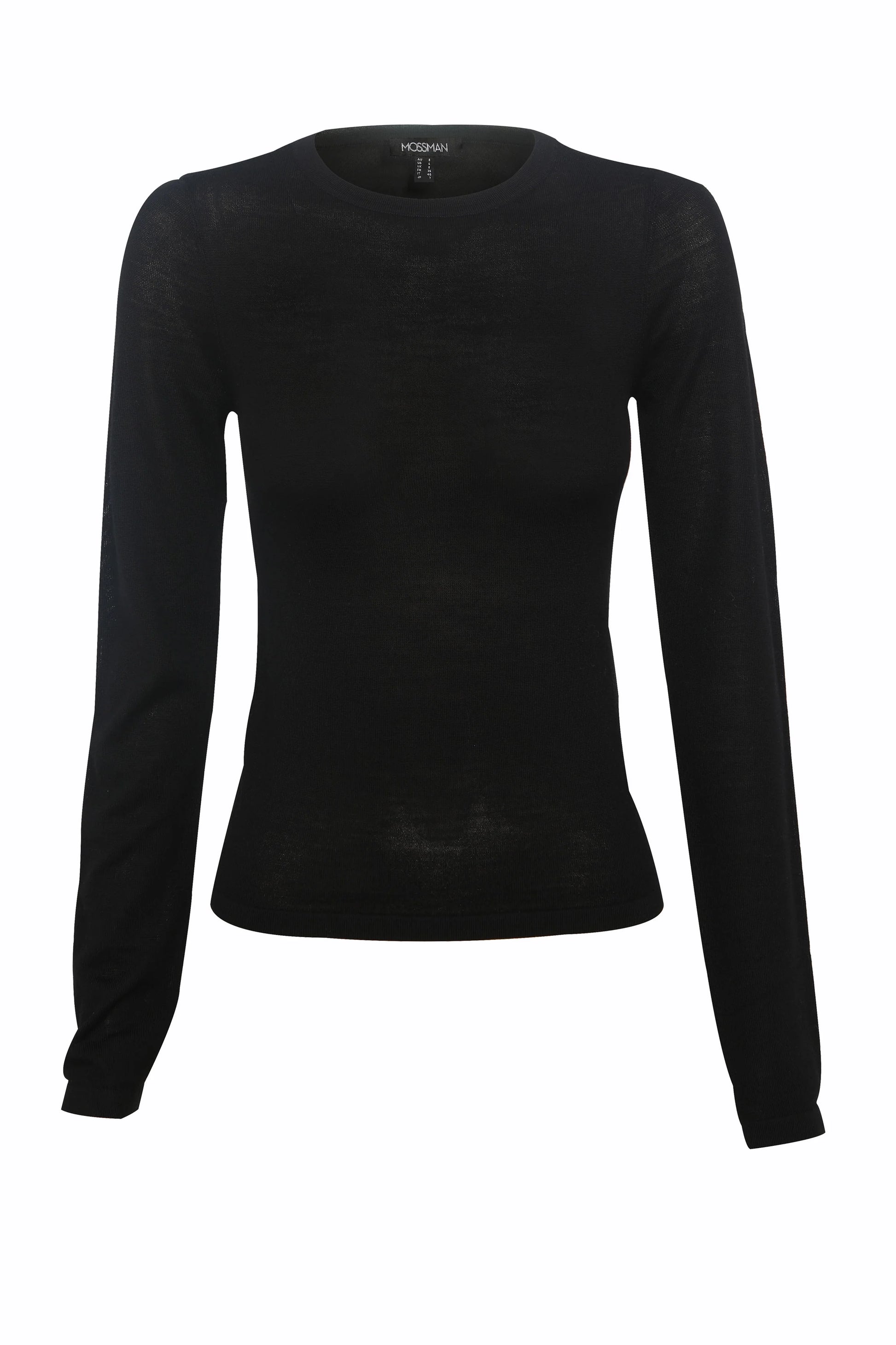 Maine Long Sleeve Merino Top - Black