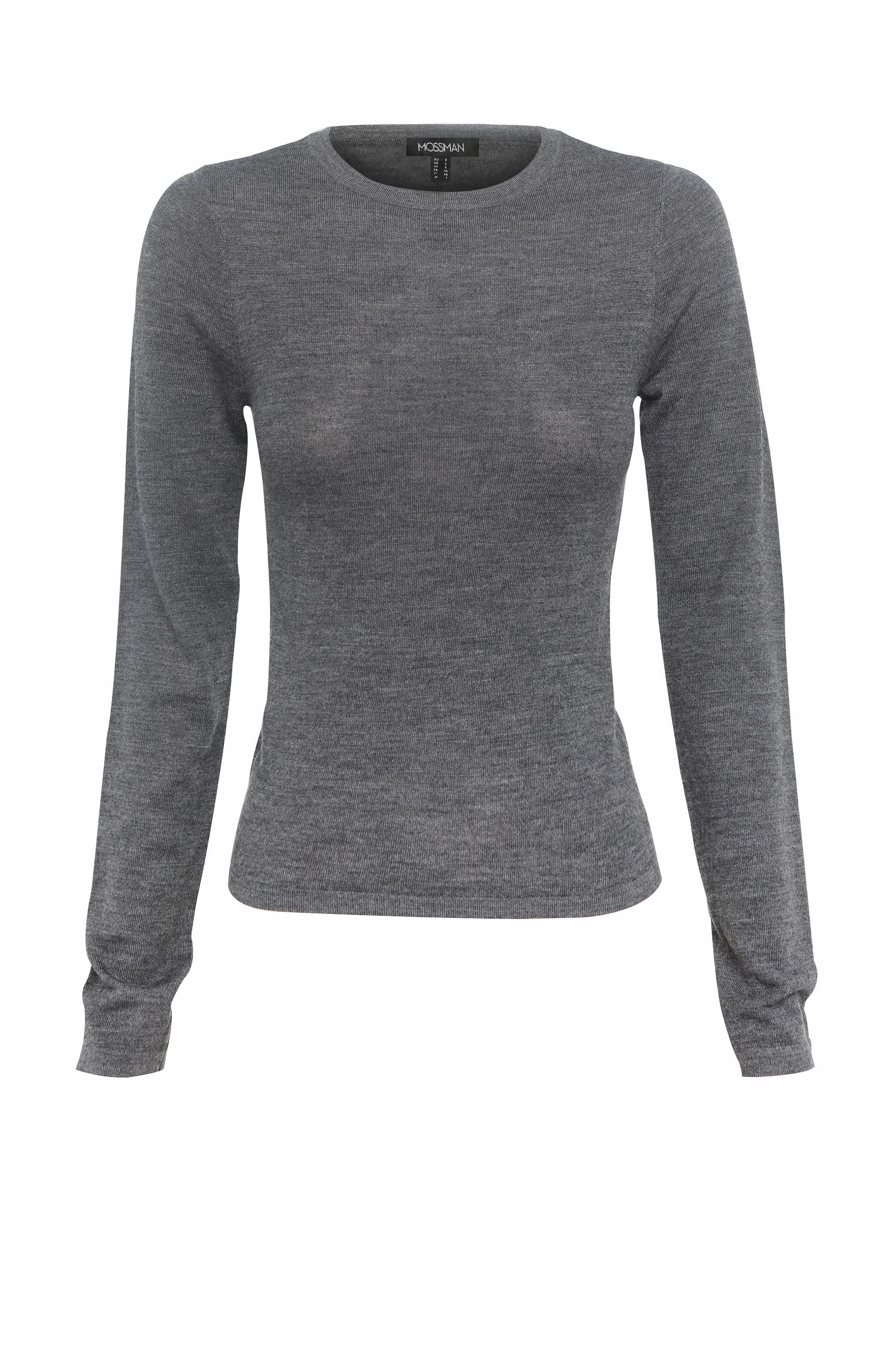 Maine Long Sleeve Merino Top - Charcoal