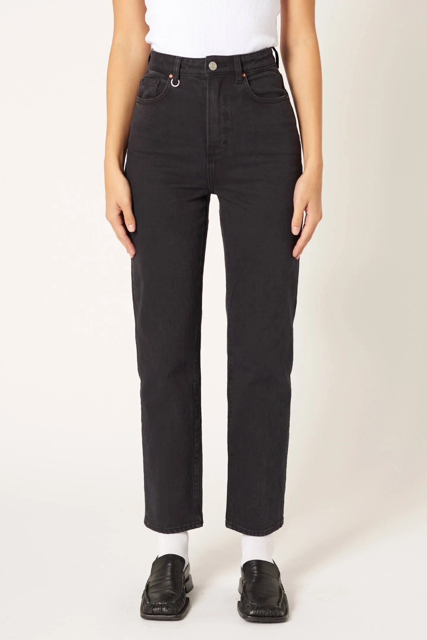 Nico Straight Blackout - Washed Black
