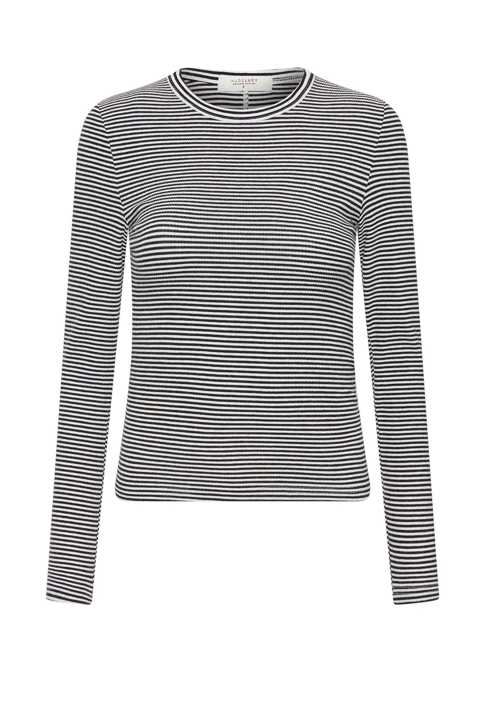 Organic Rib LS Tee - Black Stripe