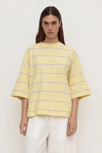 Nora Cotton Stripe Oversized Tee - Rind Stripe