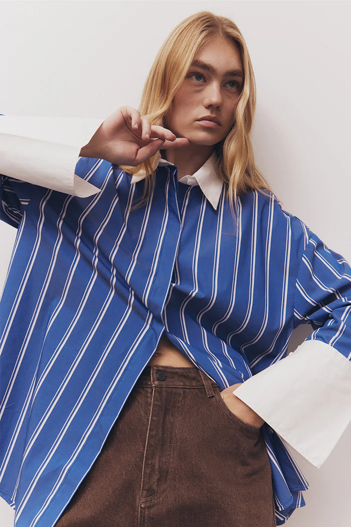Opal Shirt - Blue/White