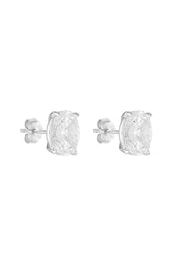 Oval Studs 2CT - Silver