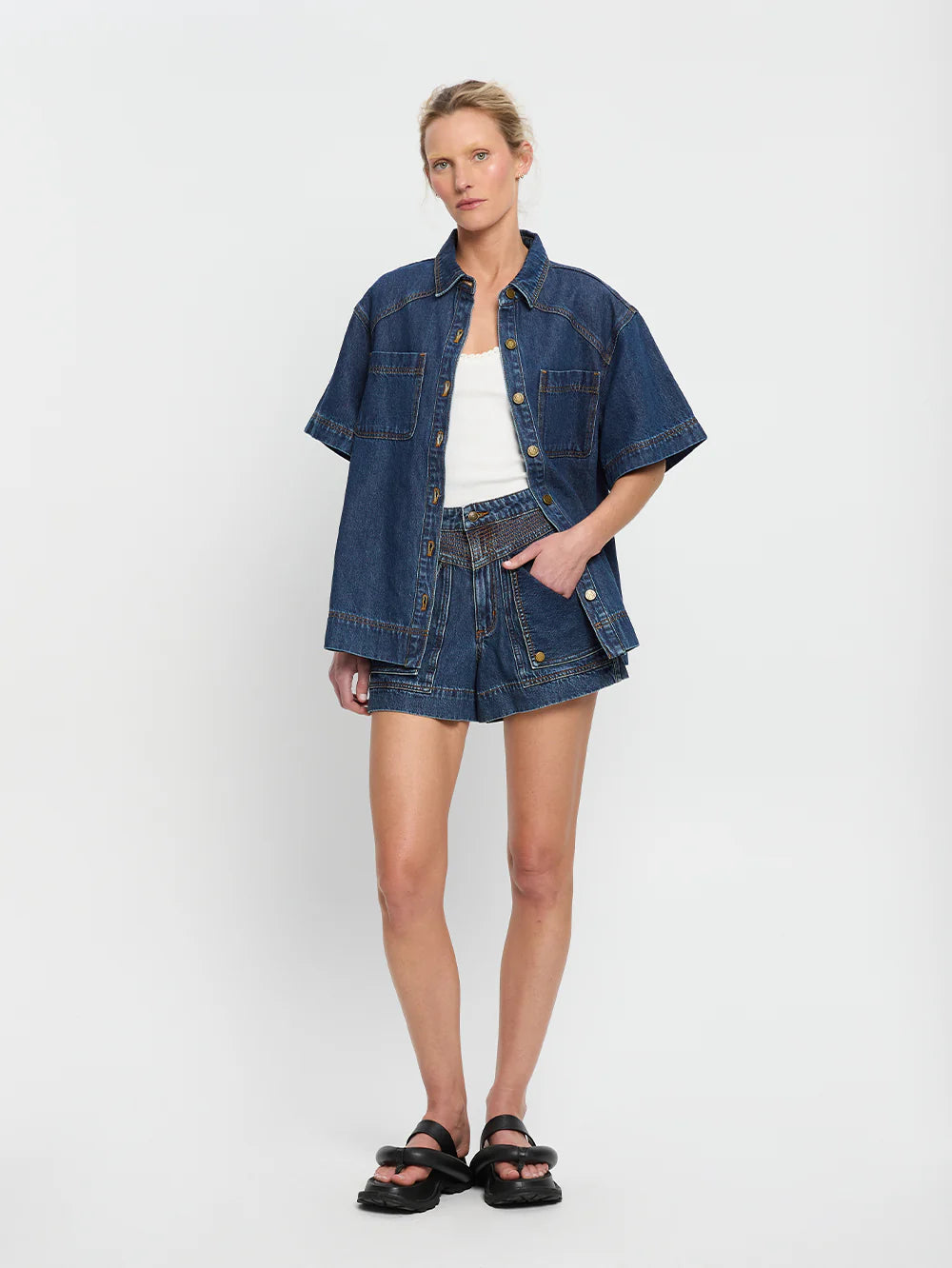 Paloma Denim Shirt - Indigo Blue