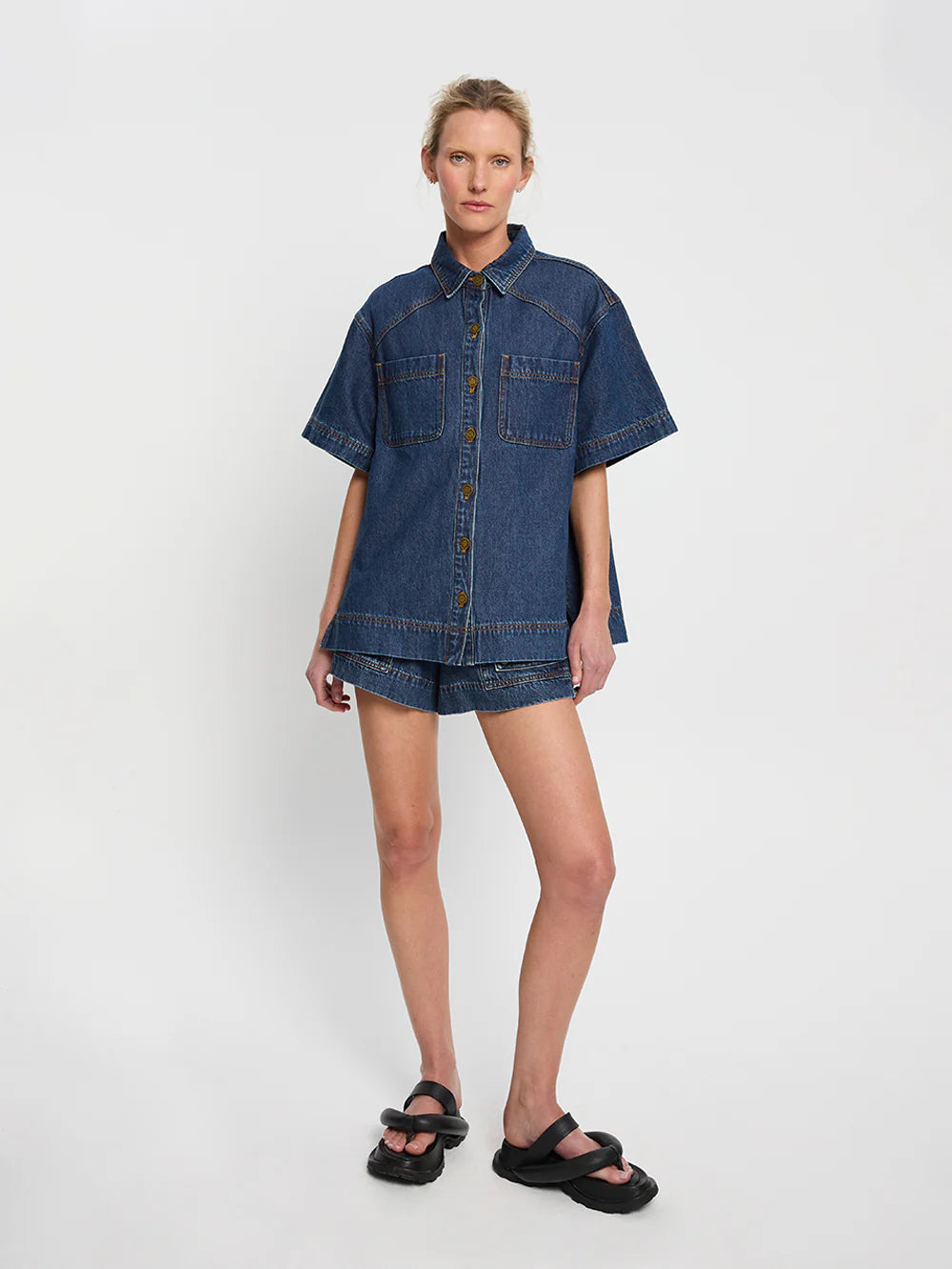 Paloma Denim Shirt - Indigo Blue