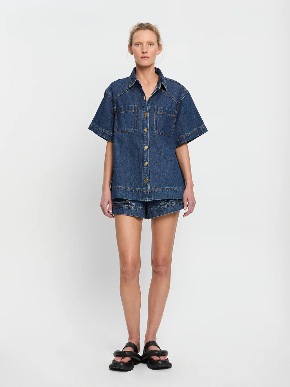 Paloma Denim Shirt - Indigo Blue