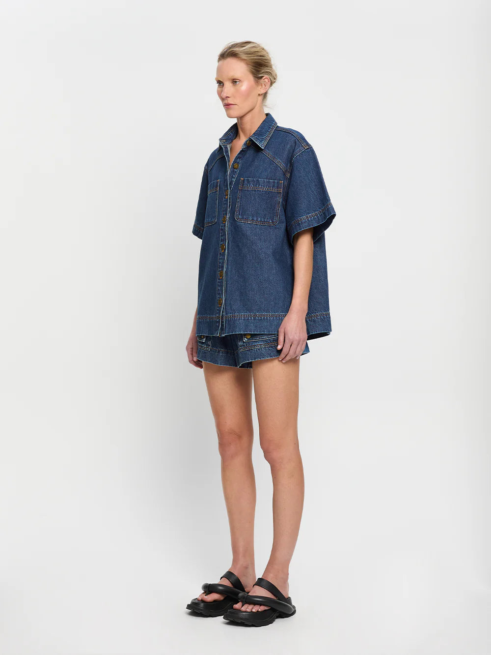 Paloma Denim Shirt - Indigo Blue