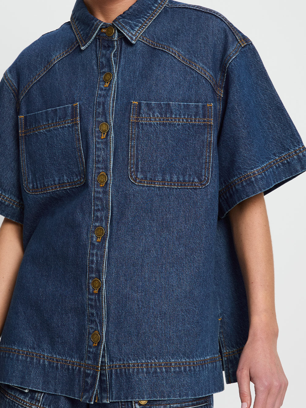 Paloma Denim Shirt - Indigo Blue