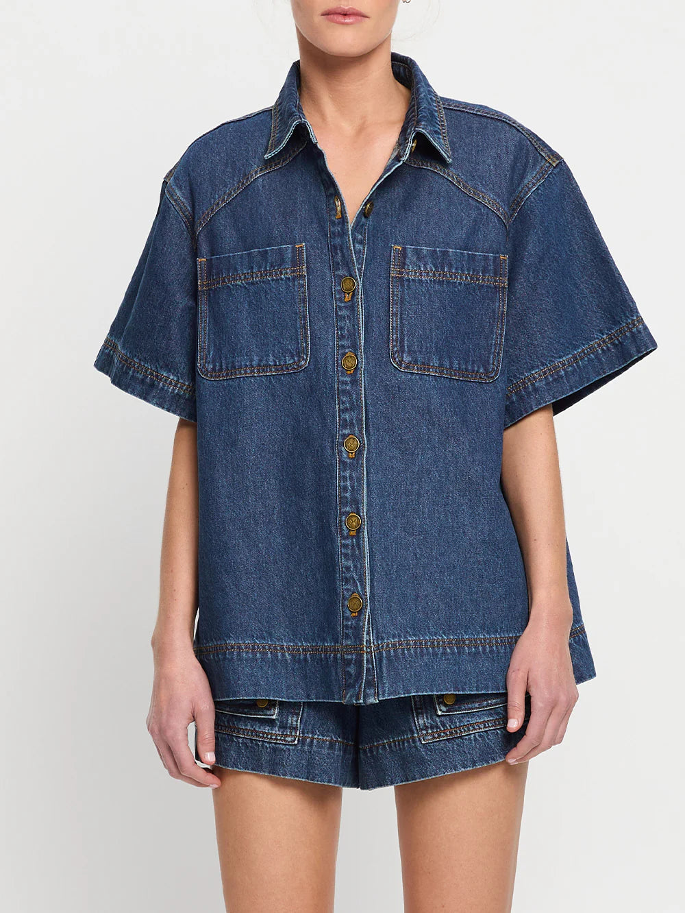 Paloma Denim Shirt - Indigo Blue