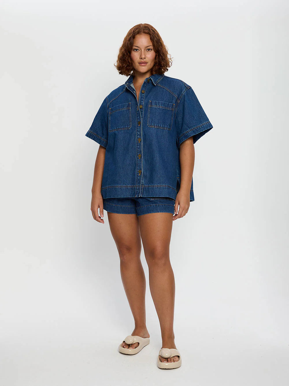 Paloma Denim Shirt - Indigo Blue