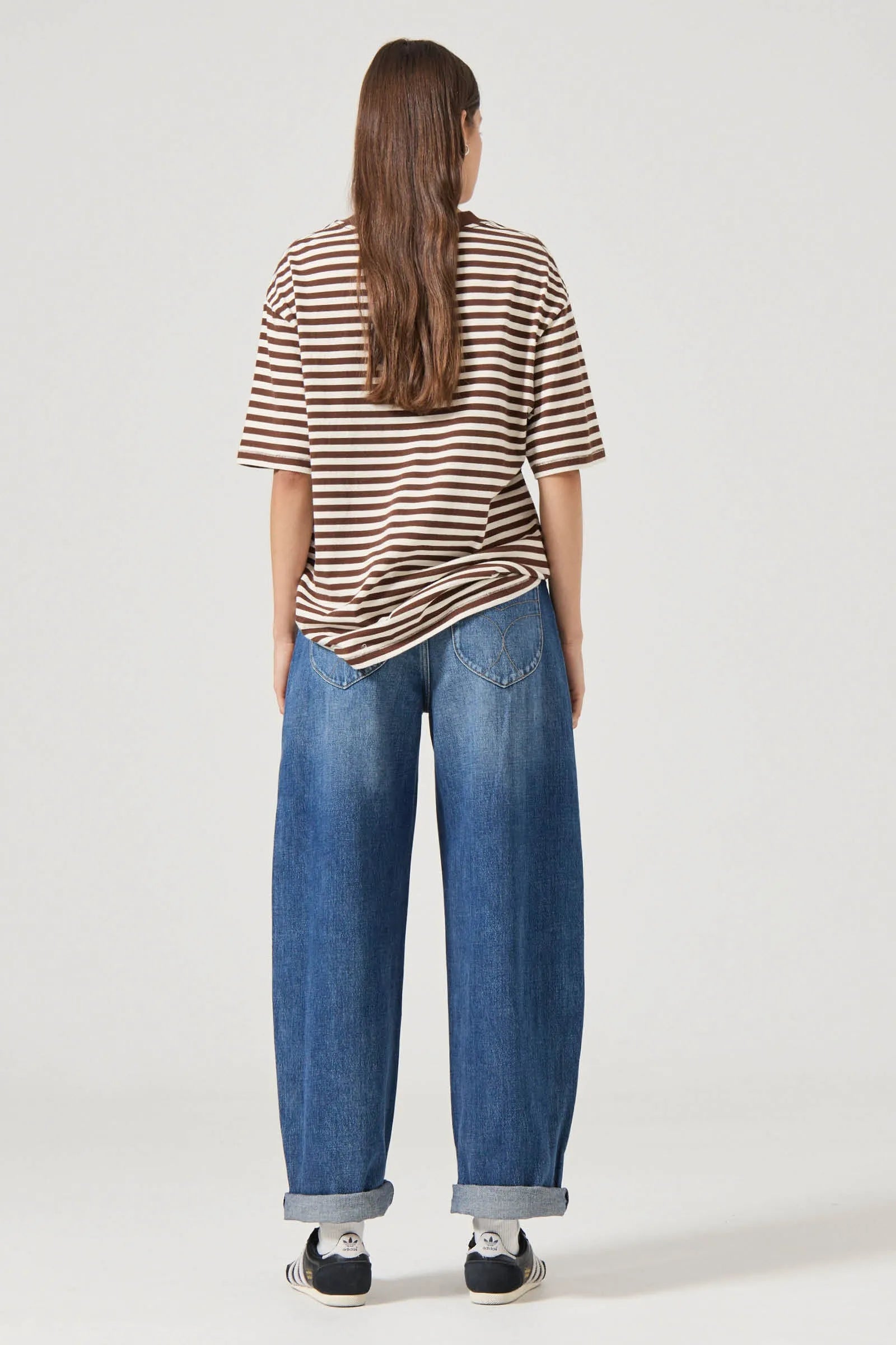Off Duty Tee - Cocoa Stripe