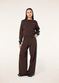 Retreat Knit Pant - Coffee/Marina Blue