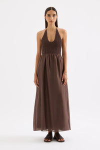 Aliki Maxi Dress - Chocolate
