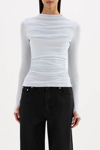 Calista Mesh LS Top - Glacier