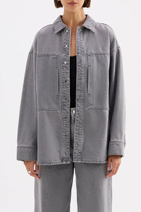 Calvi Denim Shacket - Steel