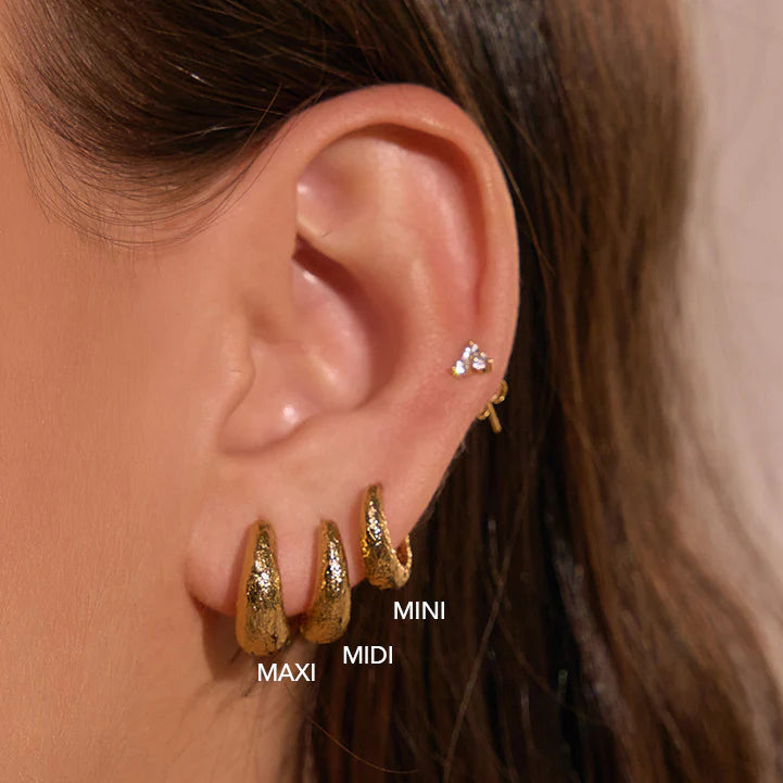 Jax Gold Earrings - Maxi (16mm)