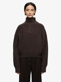 Torie Cropped Jumper - Dark Chocolate