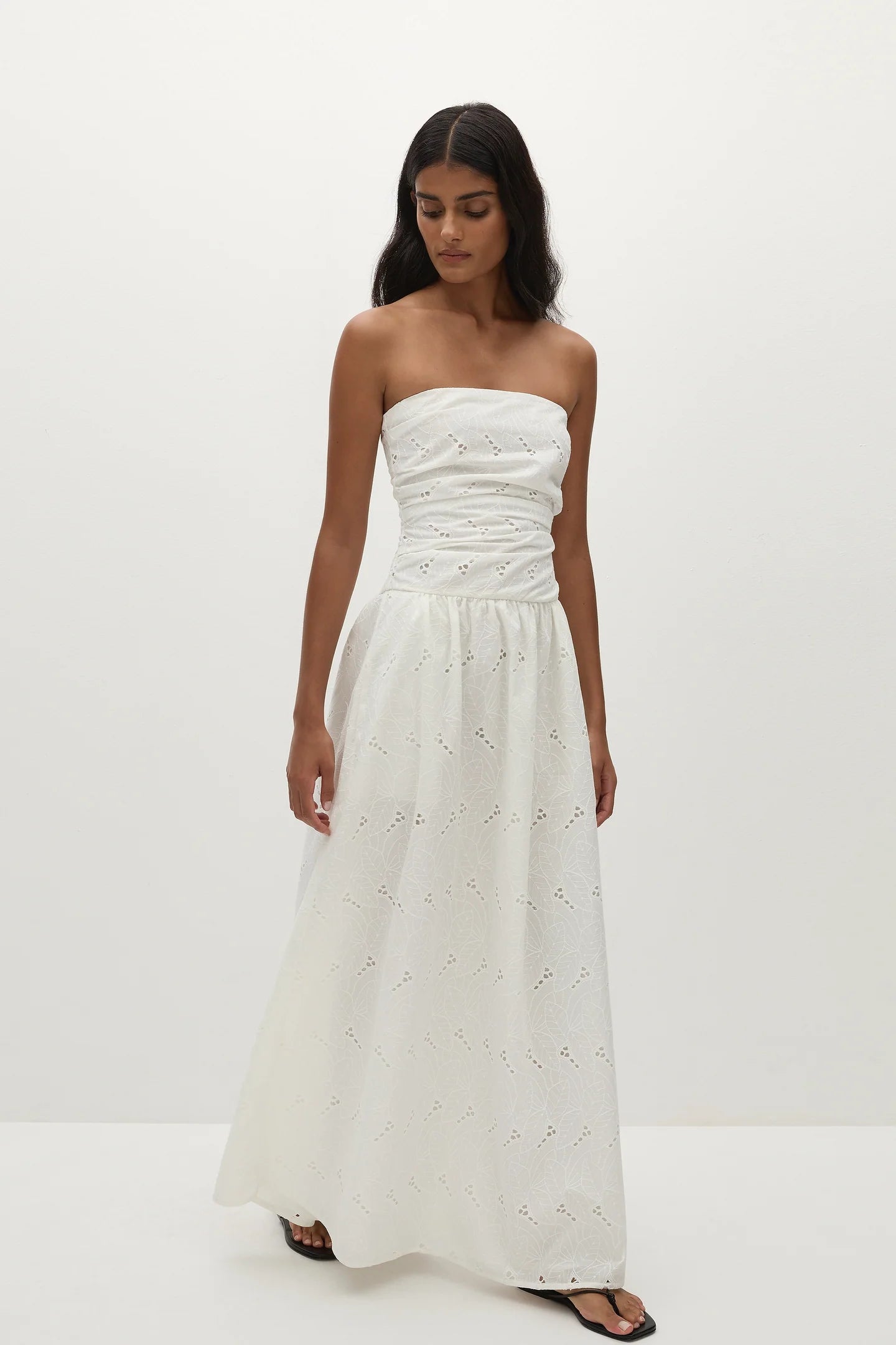 Moa Maxi Dress - Birgitta Broderie/Anglaise White