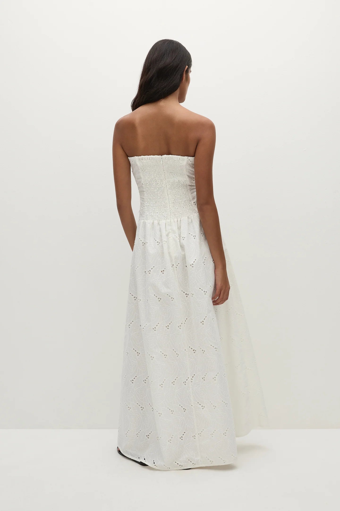 Moa Maxi Dress - Birgitta Broderie/Anglaise White