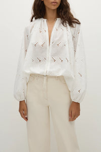 Thora Blouse - Birgitta Broderie/Anglaise White