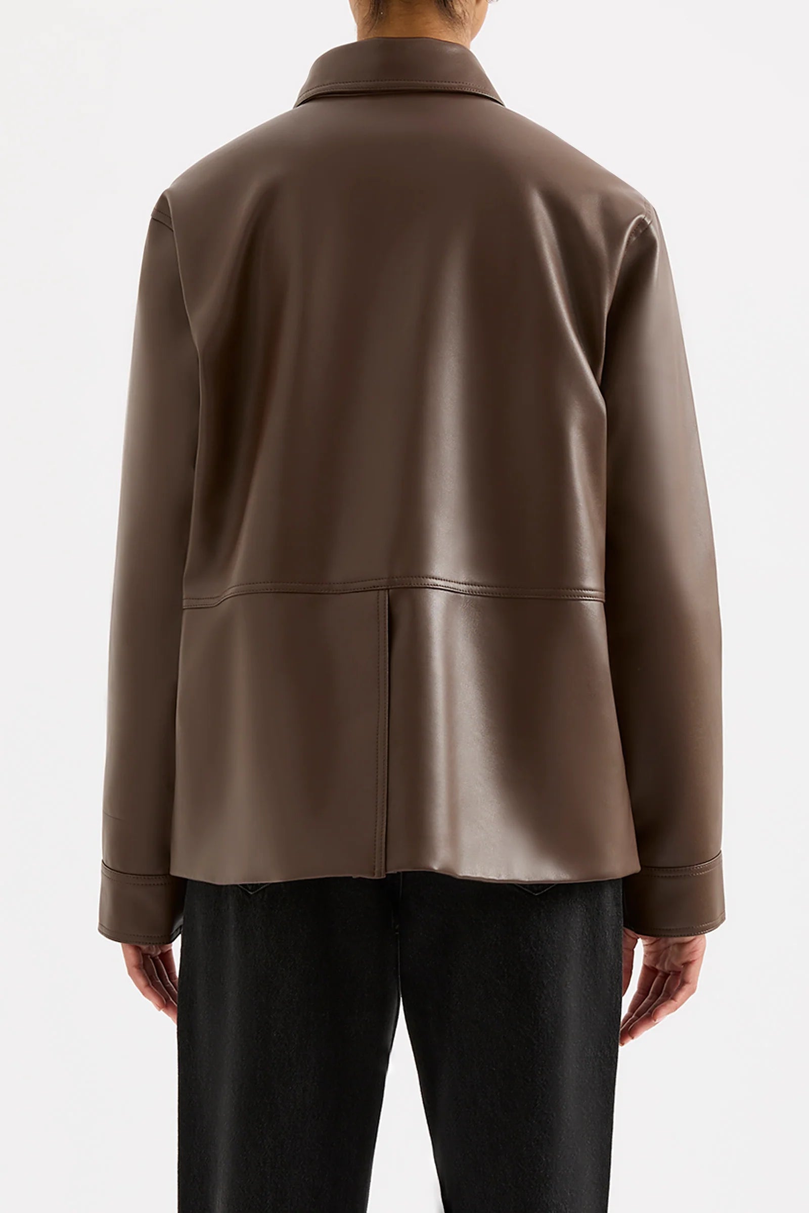 Telsey Faux Leather Jacket - Chocolate