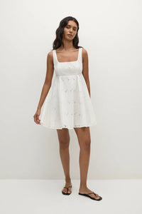 Lovis Mini Dress - Birgitta Broderie/Anglaise White