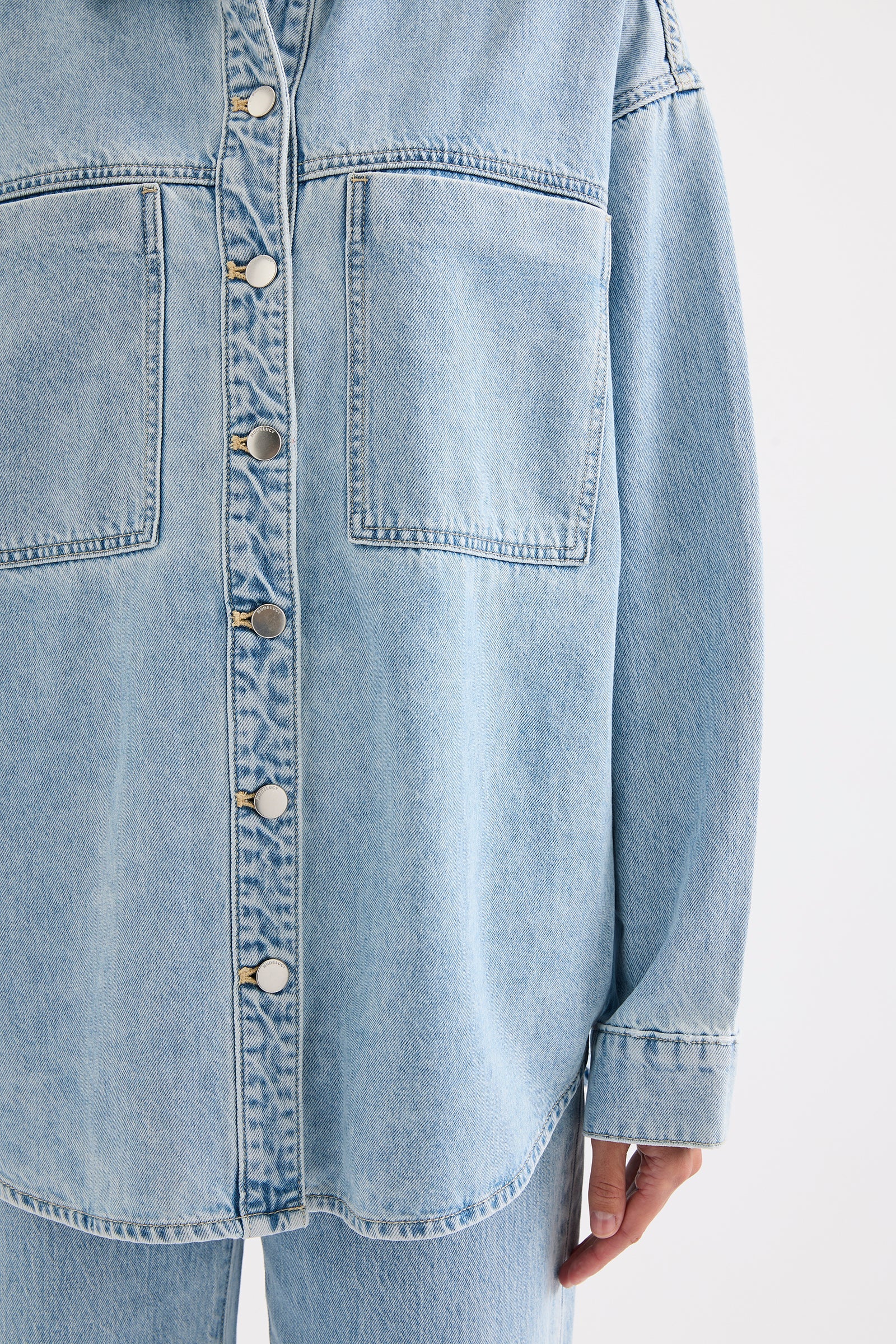 Sheeba Denim Overshirt - Sky Blue