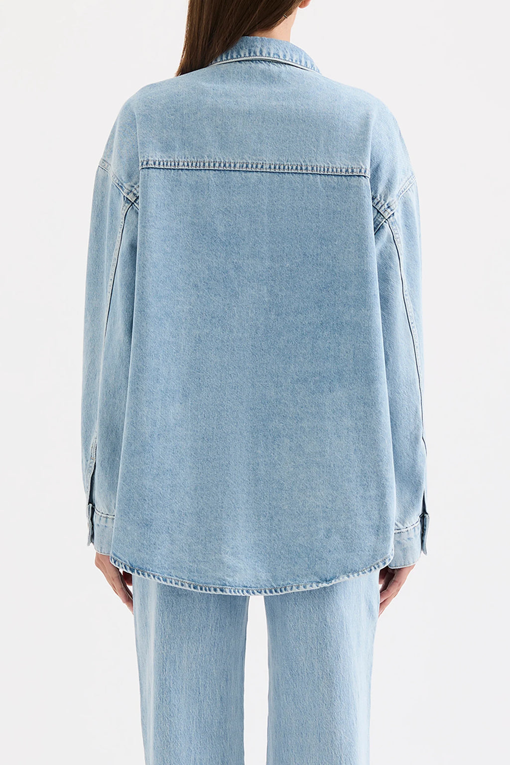 Sheeba Denim Overshirt - Sky Blue