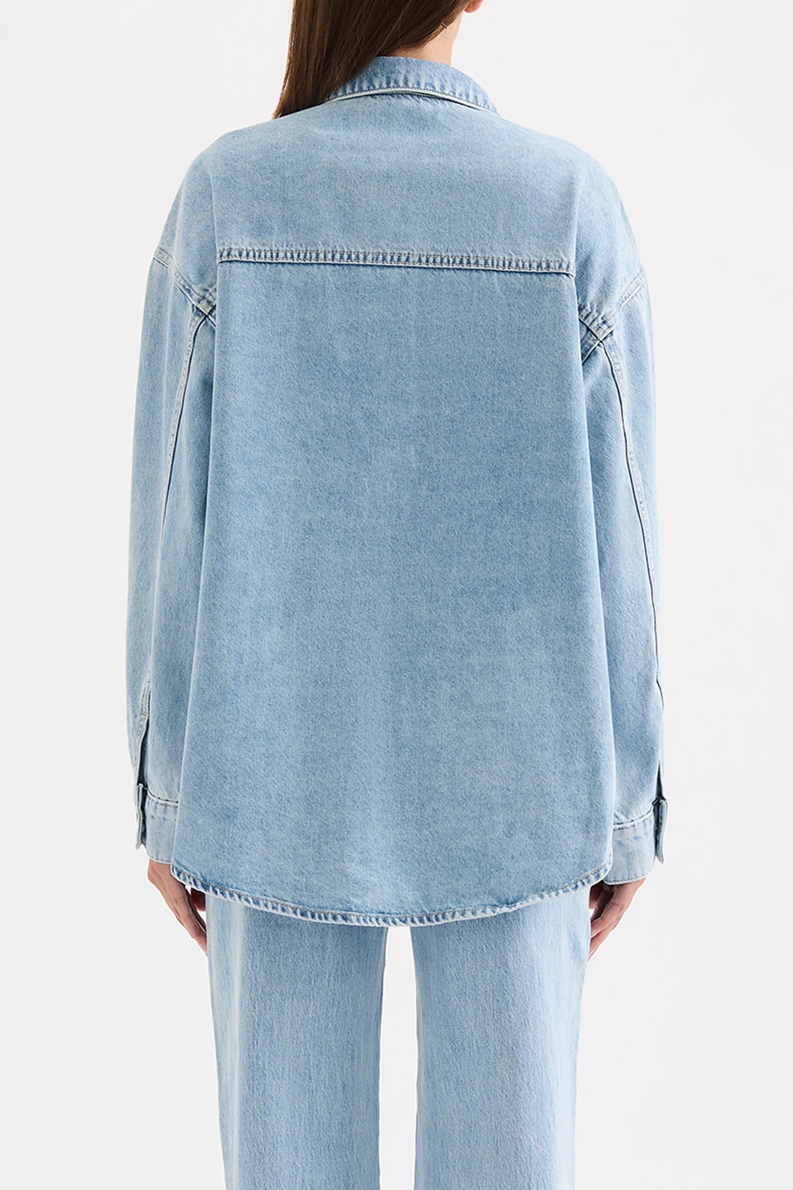 Sheeba Denim Overshirt - Sky Blue