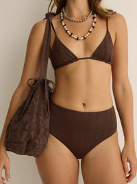 Towelling Bucket Bag - Solstice Truffle